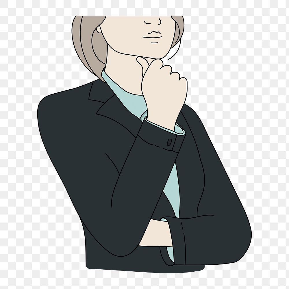 Png businesswoman element, transparent background