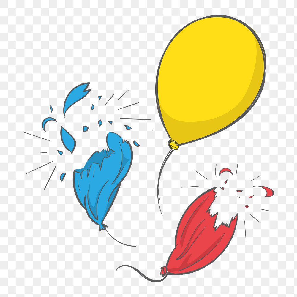 Png  freedom balloon illustration element, transparent background