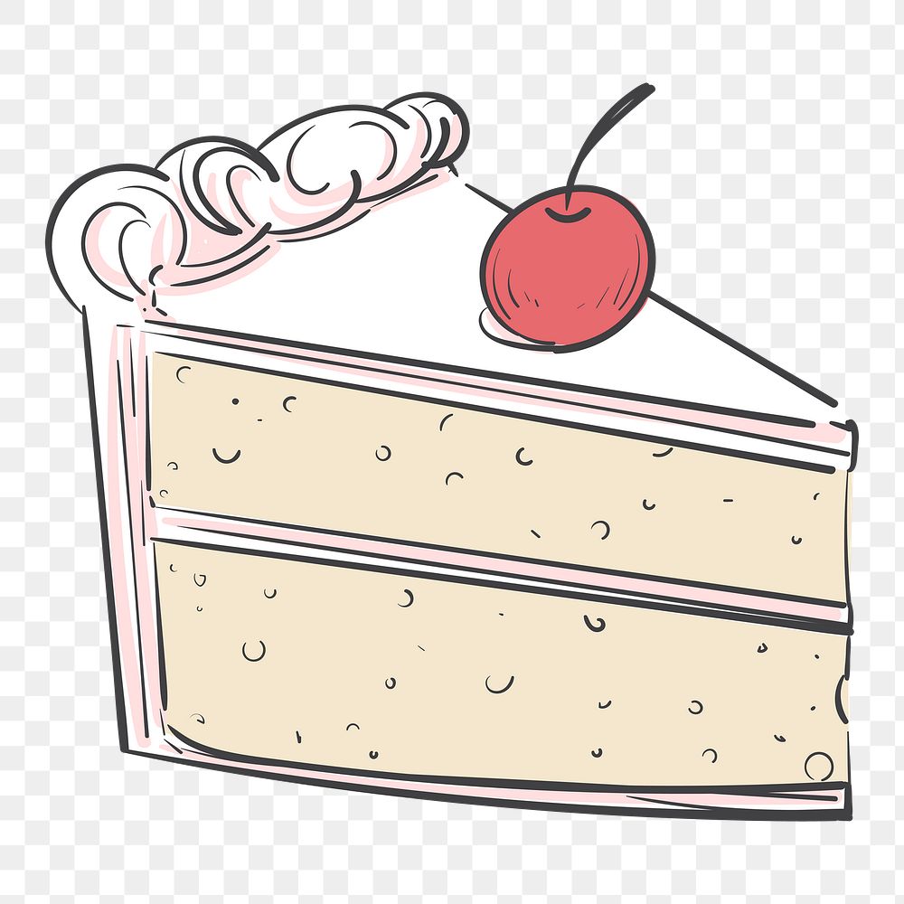 Png  A piece of cake illustration element, transparent background
