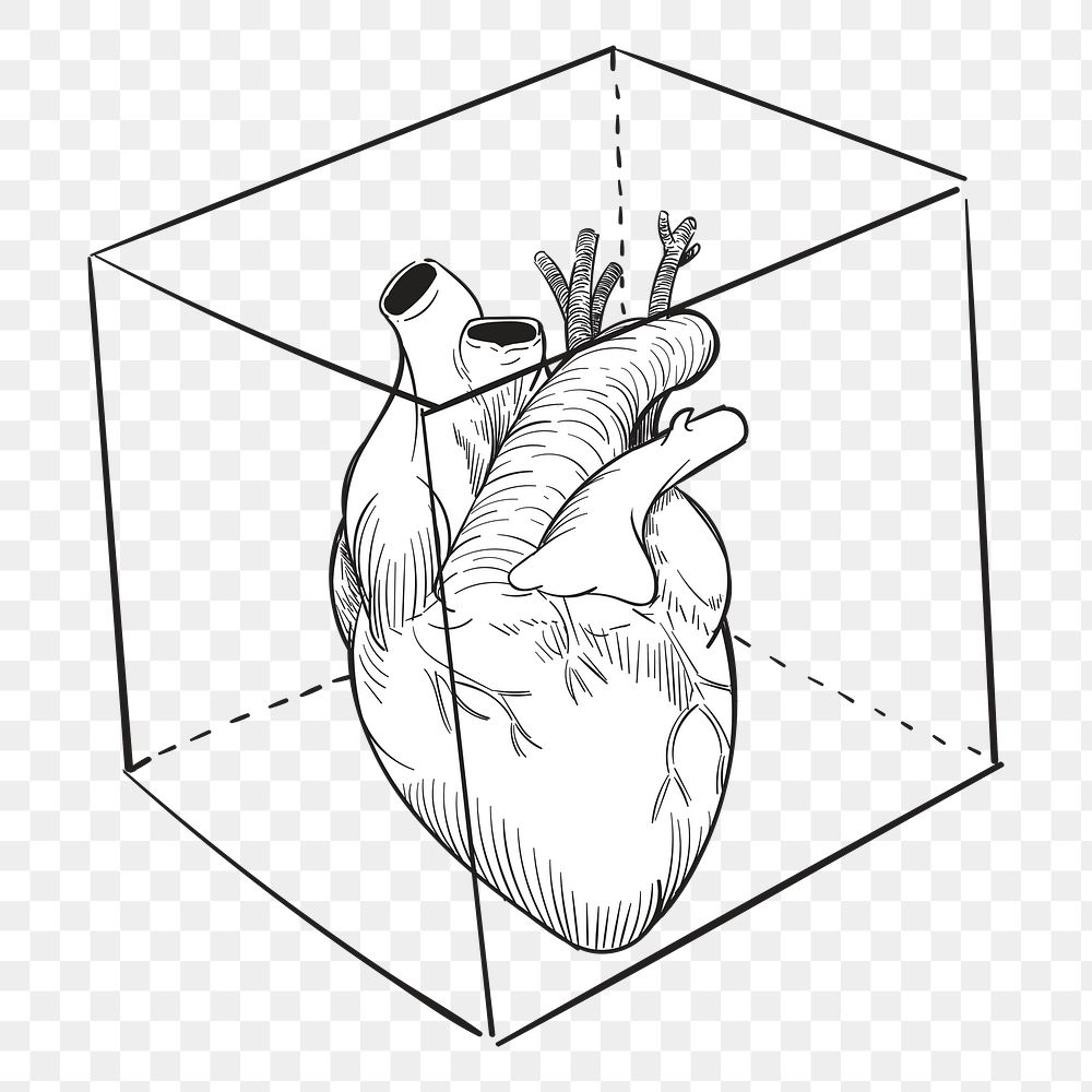 Png captivated heart illustration element, transparent background