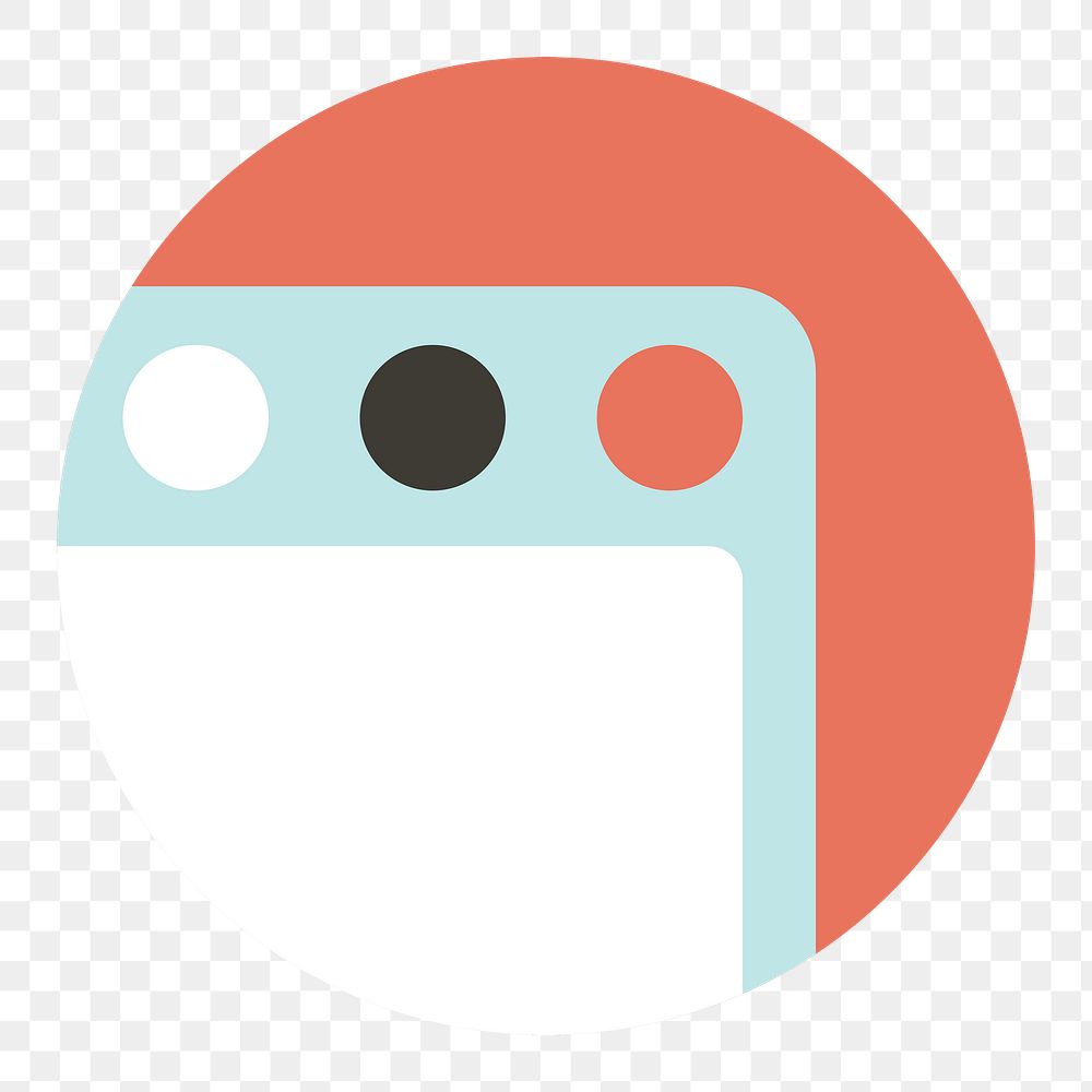 Png cute website tab icon, transparent background