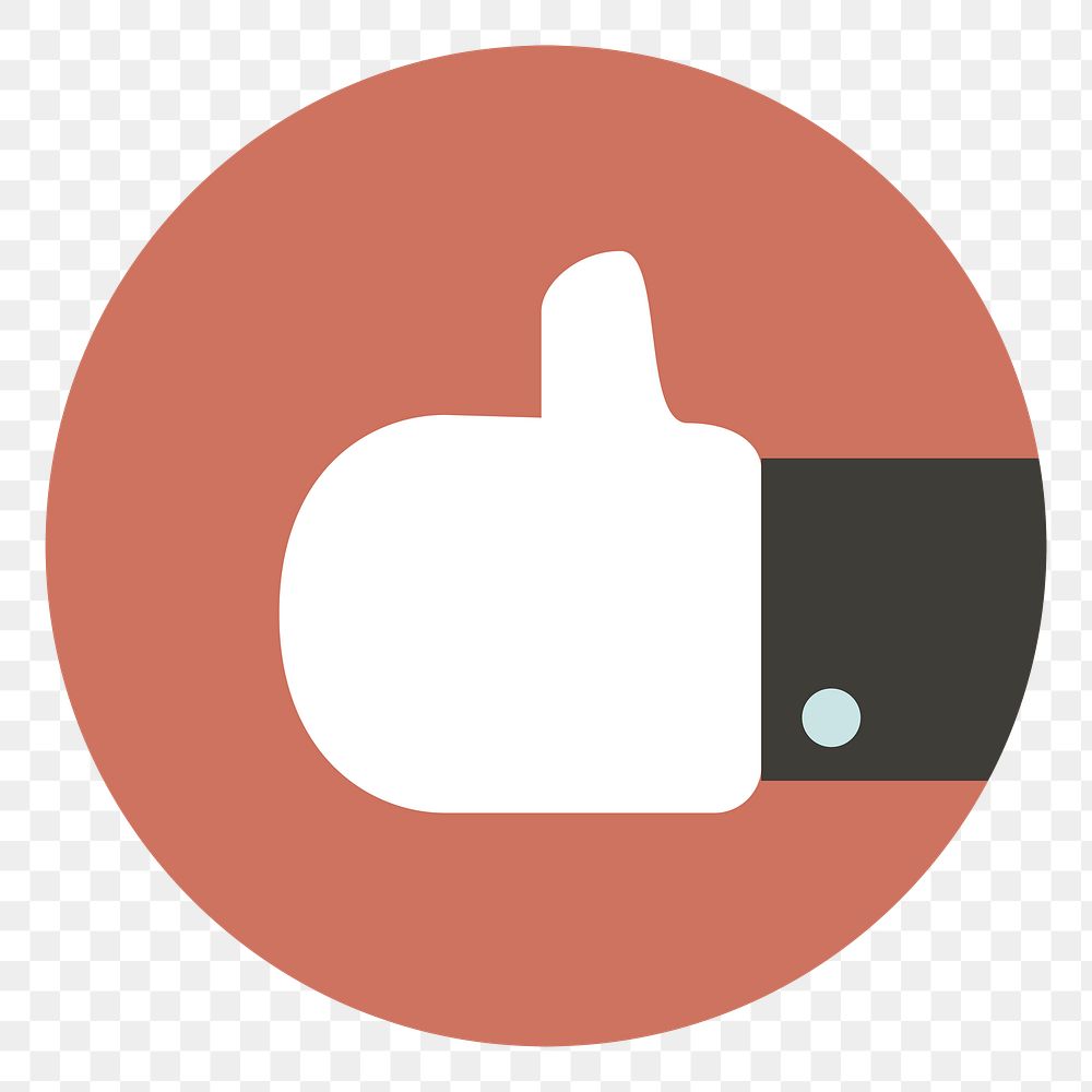 PNG thumb up illustration sticker, transparent background