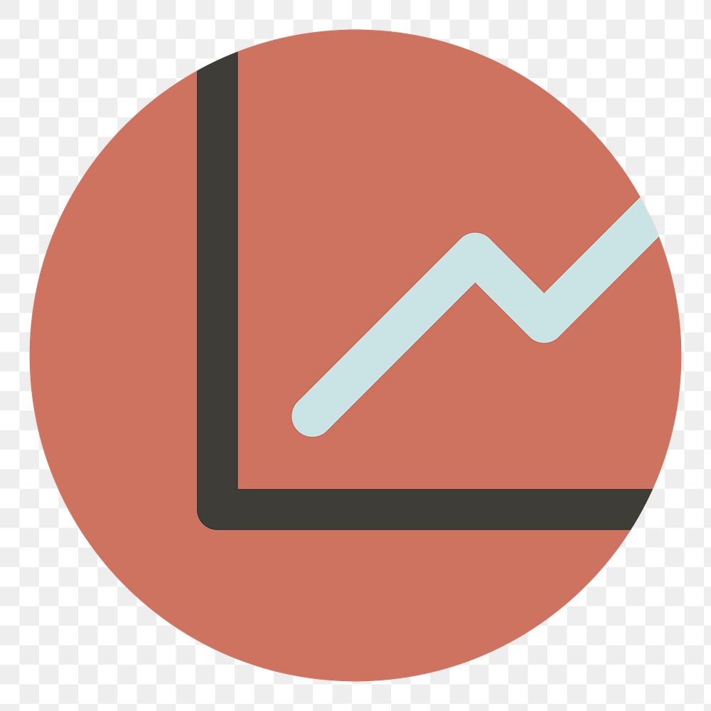 PNG  business graph illustration sticker, transparent background