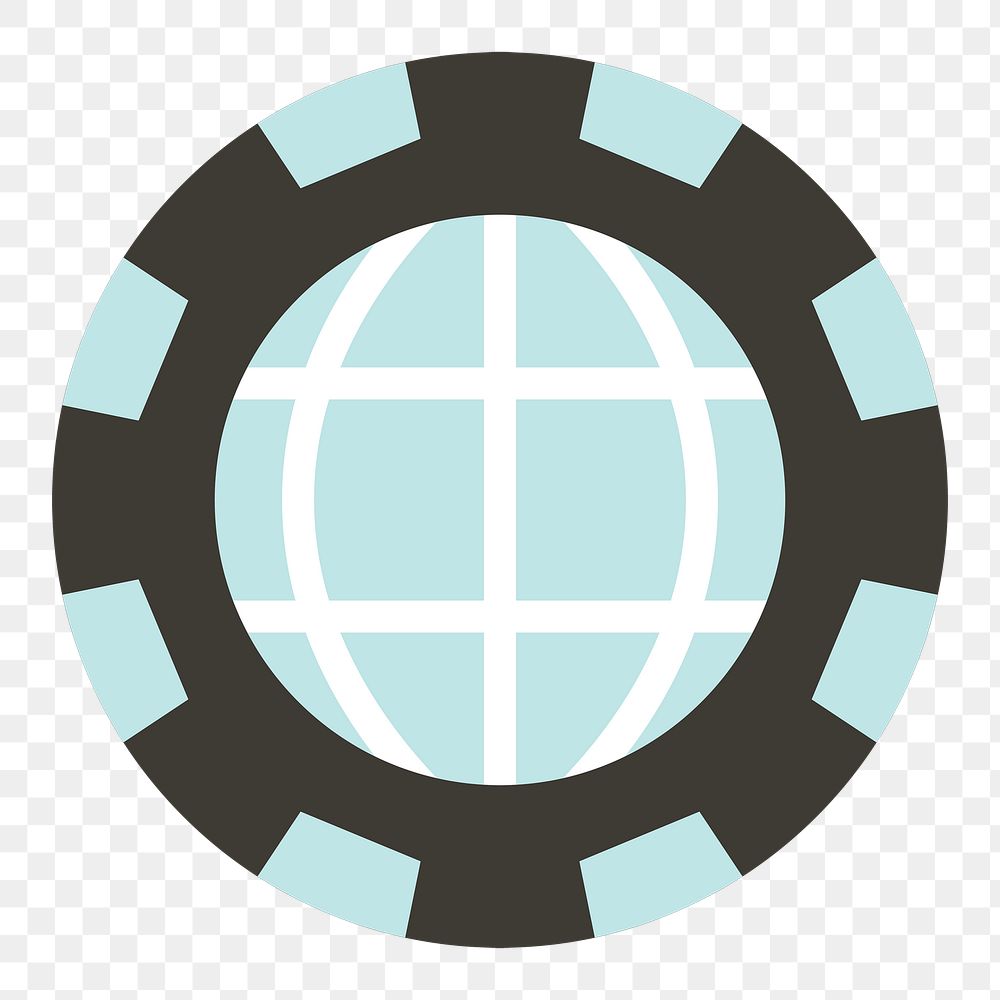 Png pastel global connection icon, transparent background