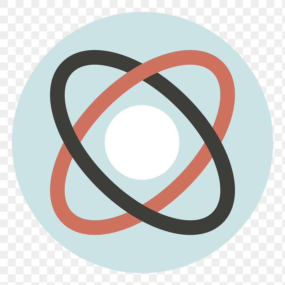 PNG  atomic obit icon illustration sticker, transparent background