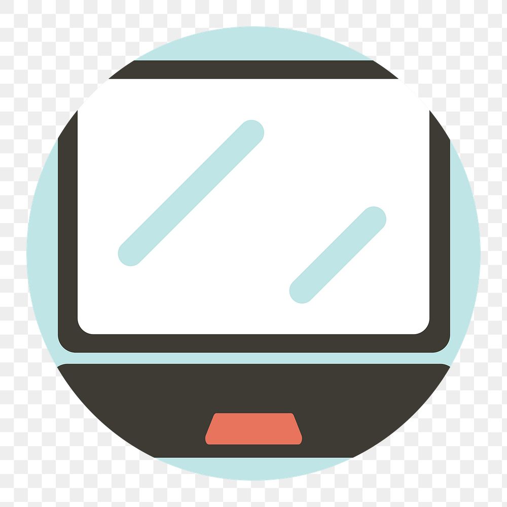 Png laptop computer screen icon, transparent background