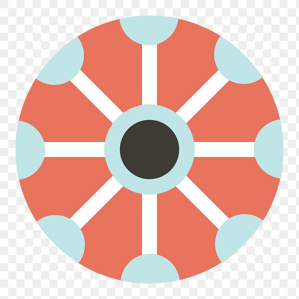 Png global connection wheel icon, transparent background