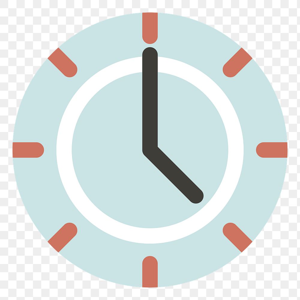 PNG  clock time icon illustration sticker, transparent background