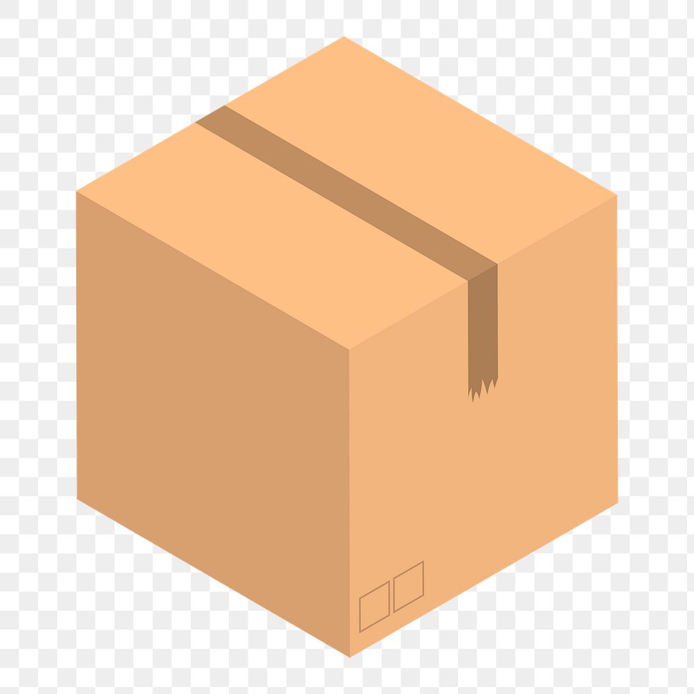 Png brown shipping box illustration, transparent background
