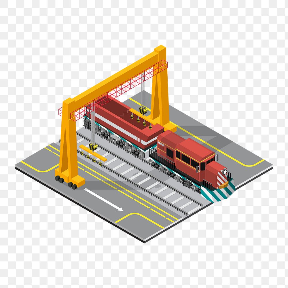 Png trading logistics business illustration, transparent background