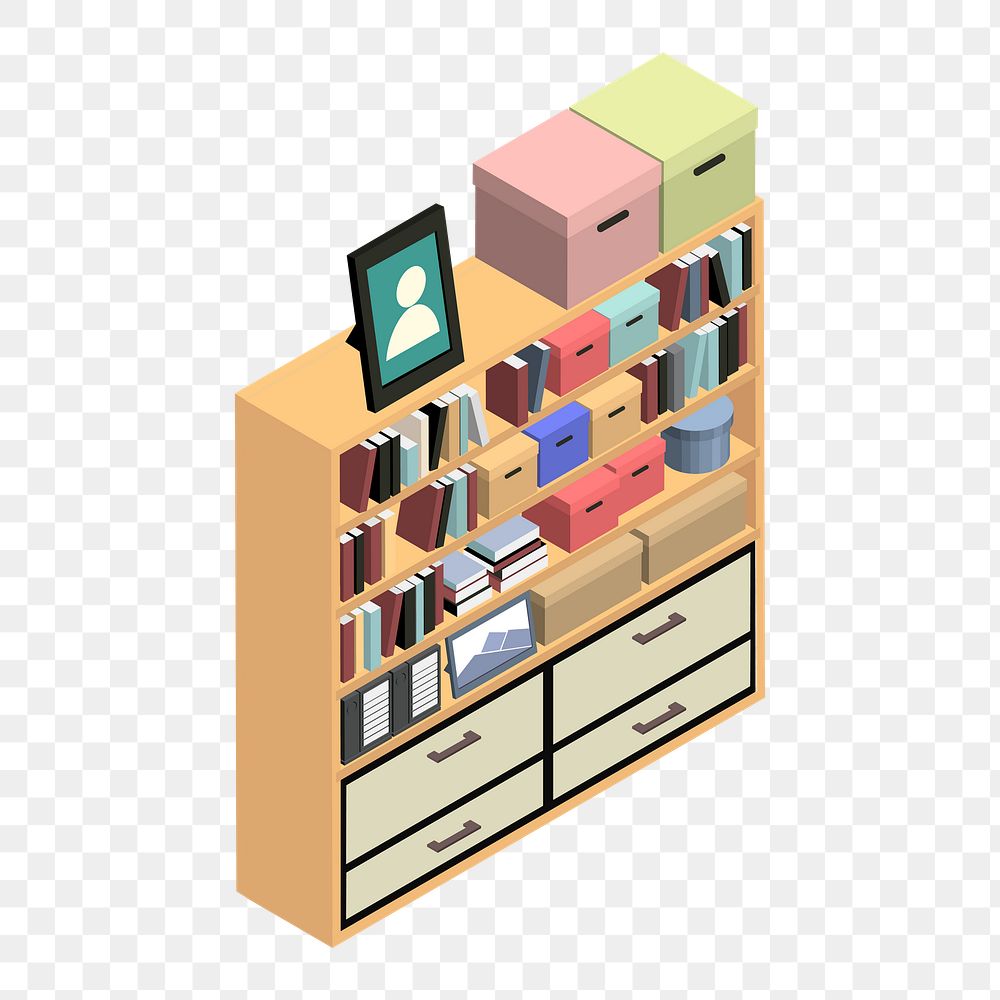 Png cabinet storage furniture illustration, transparent background