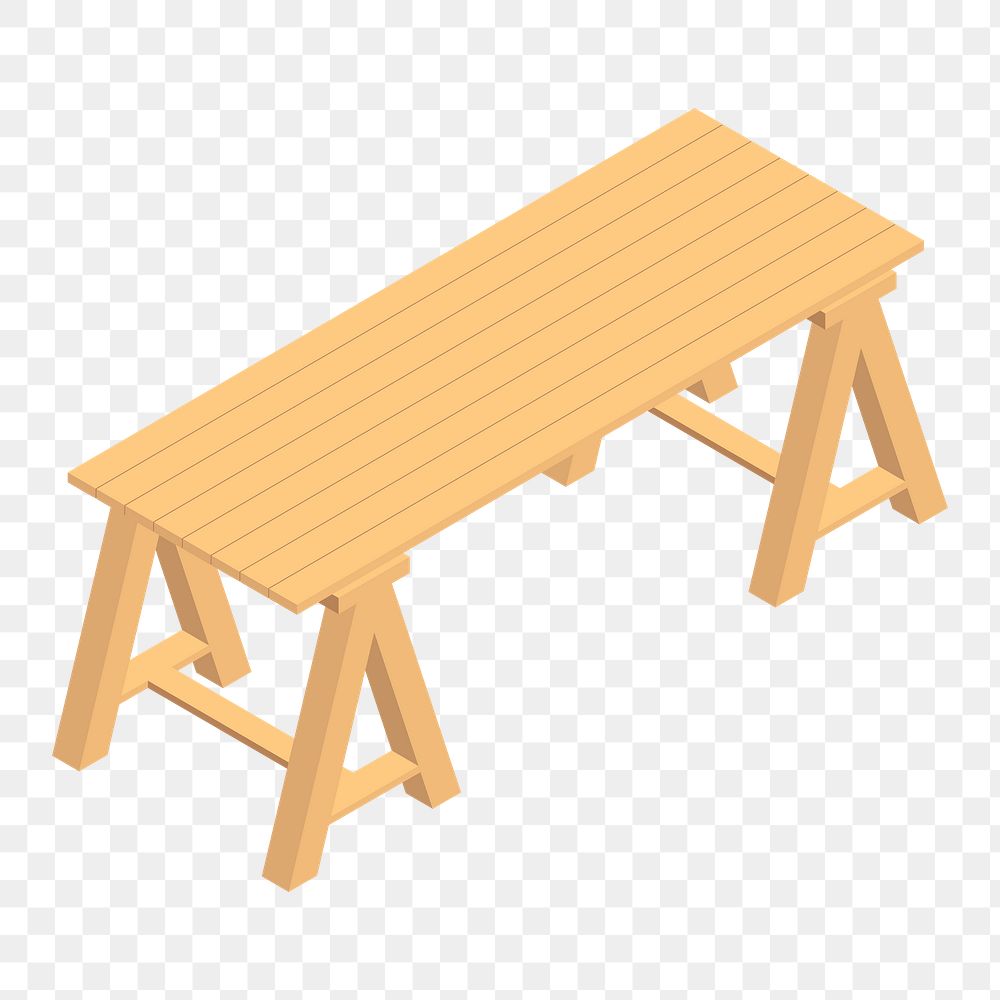 Png brown wooden table illustration, transparent background