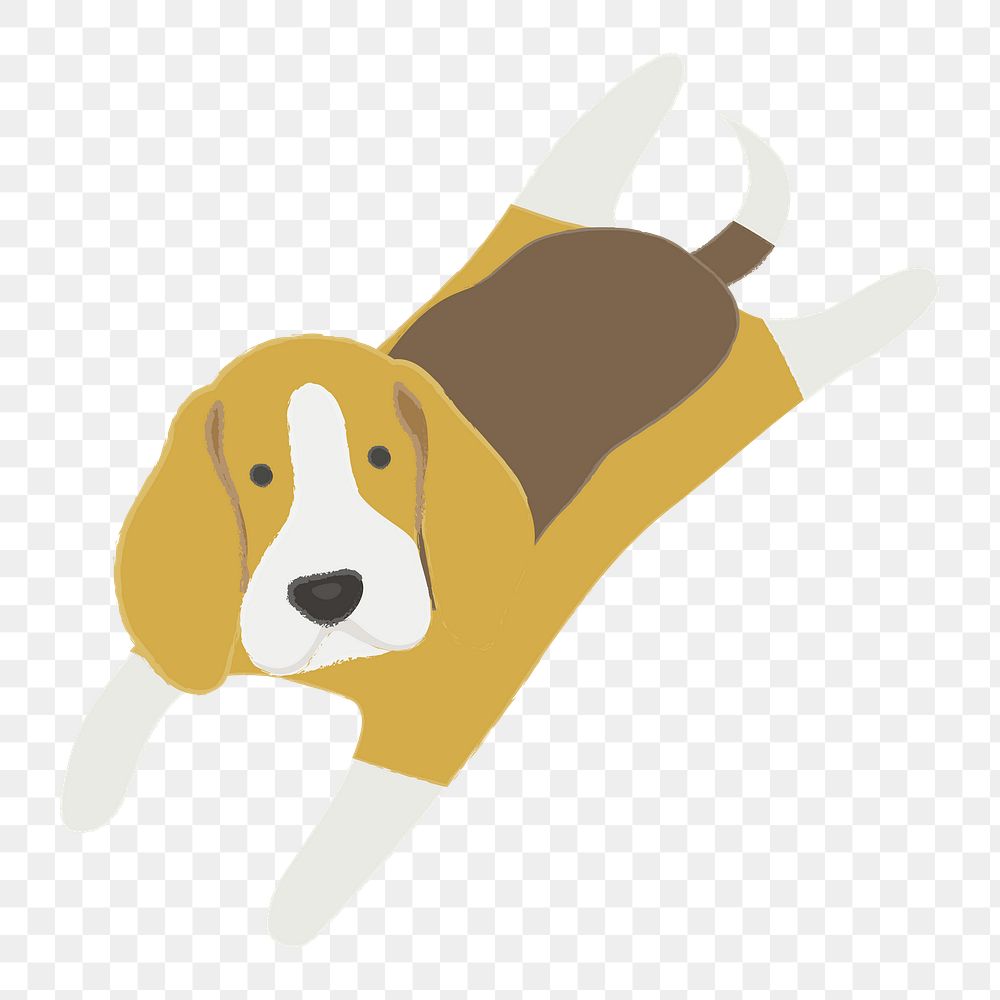 Png cute Beagle dog  sticker, transparent background