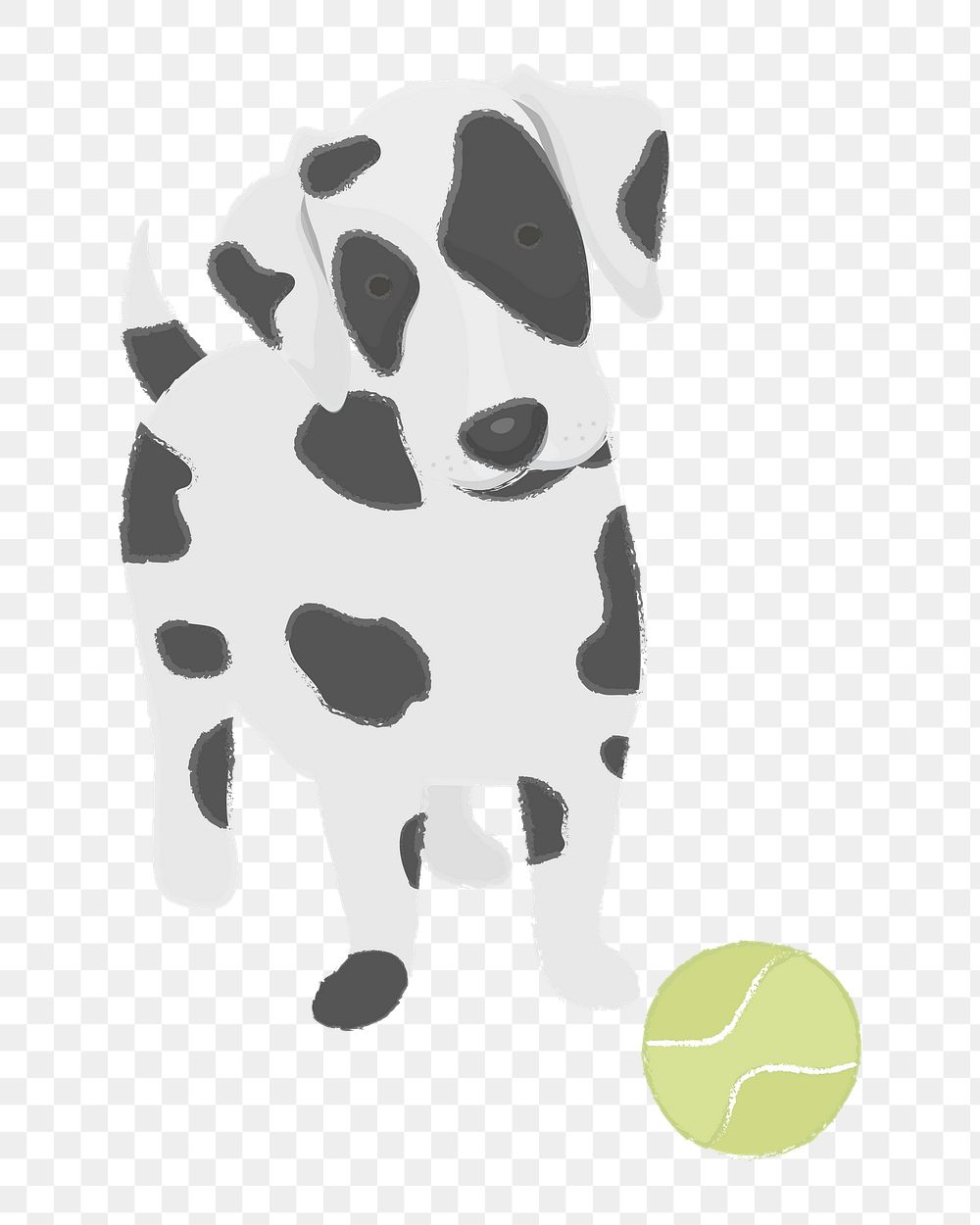 Png cute Dalmatian dog  sticker, transparent background