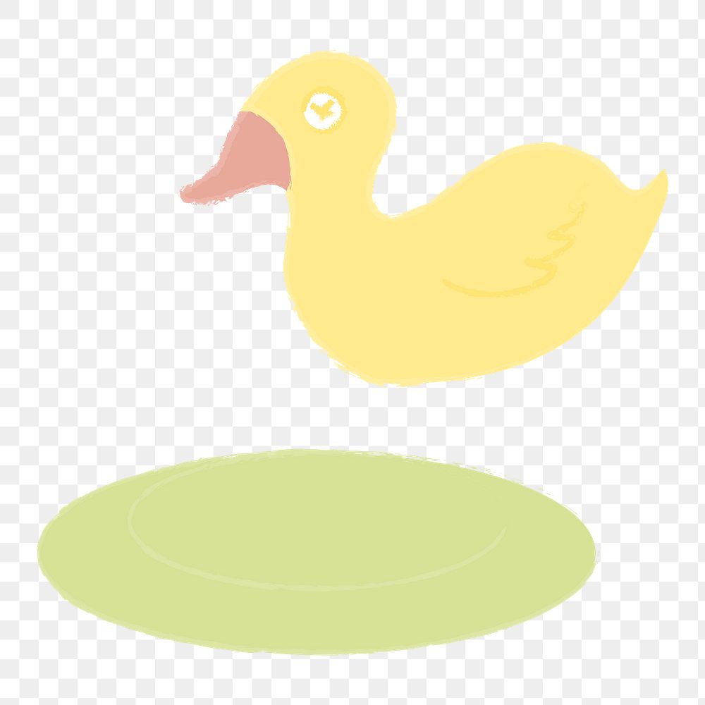 Png rubber duck  sticker, transparent background