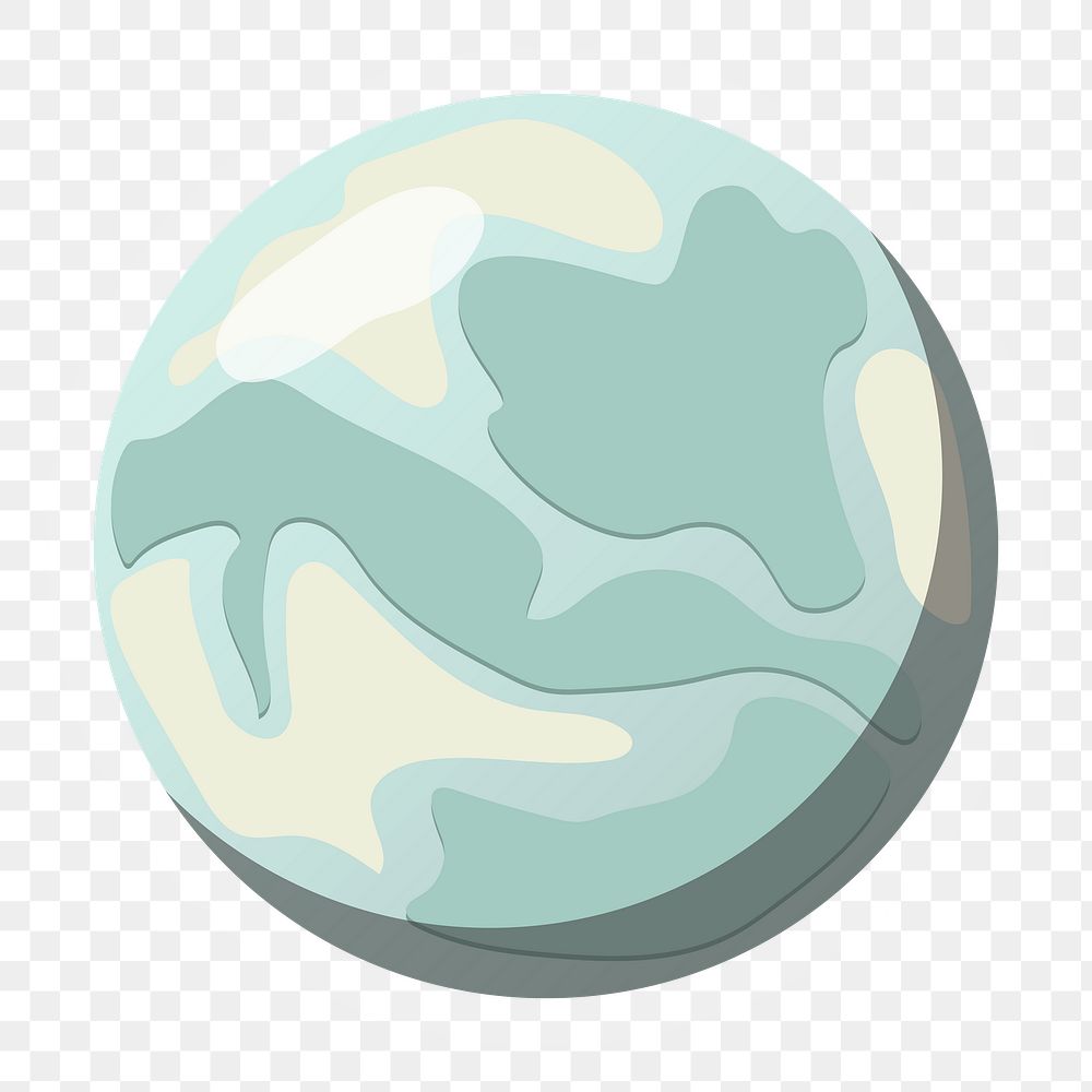 Png Cute planet illustration element, transparent background