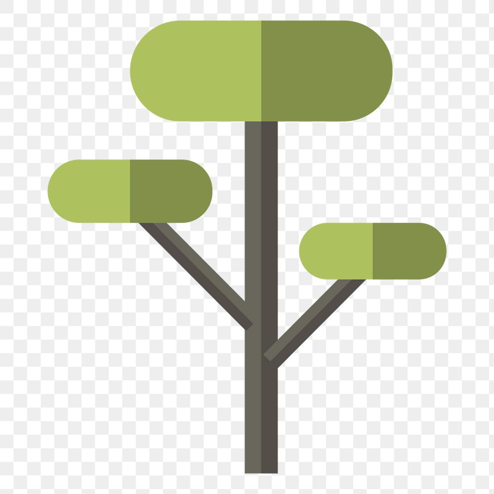 Geometric tree  png, transparent background