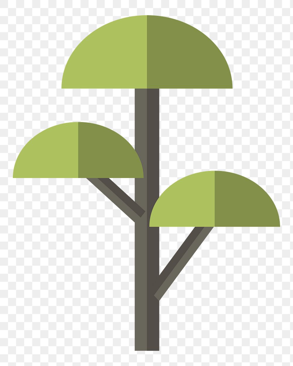 Geometric tree  png, transparent background