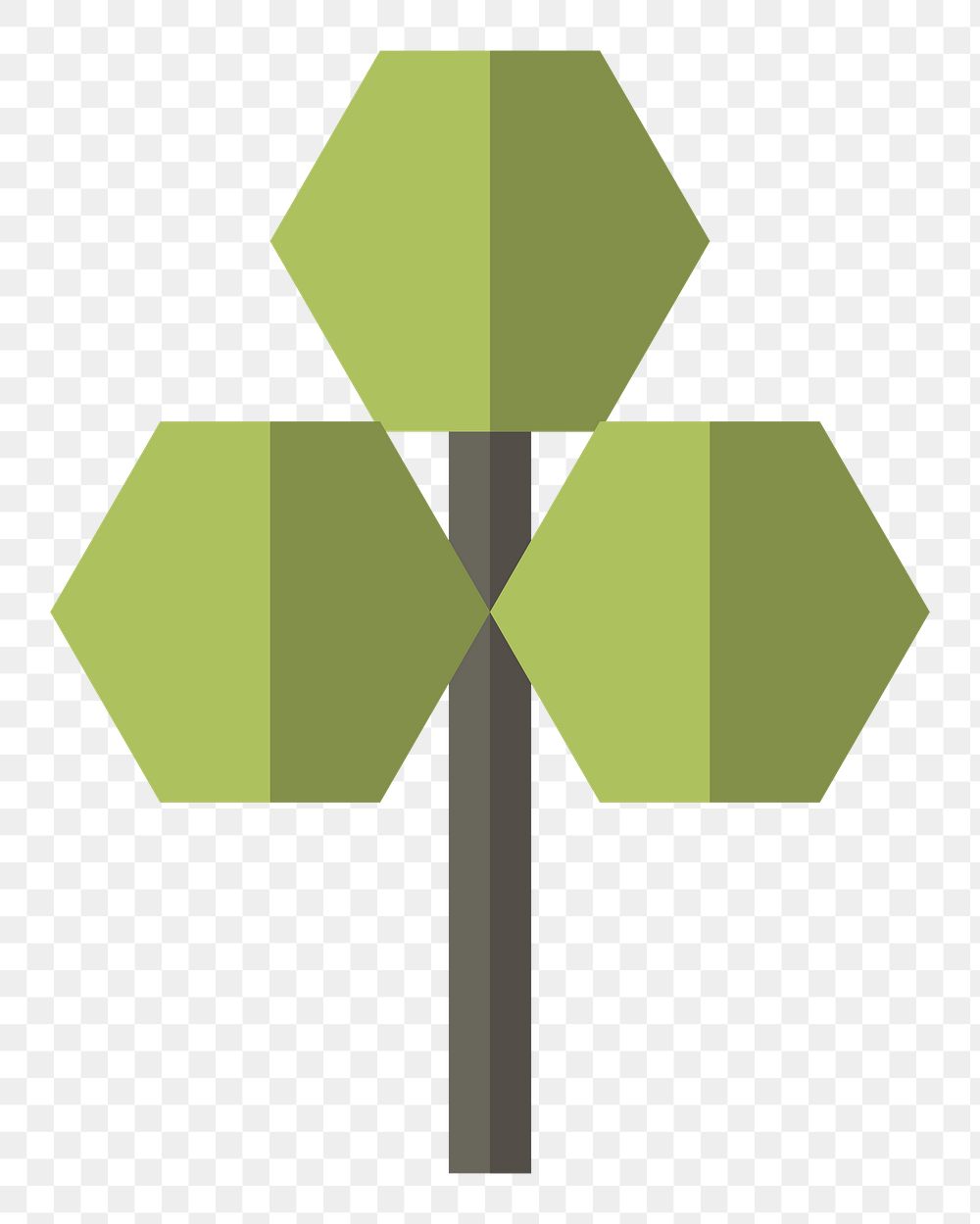 Geometric tree  png, transparent background