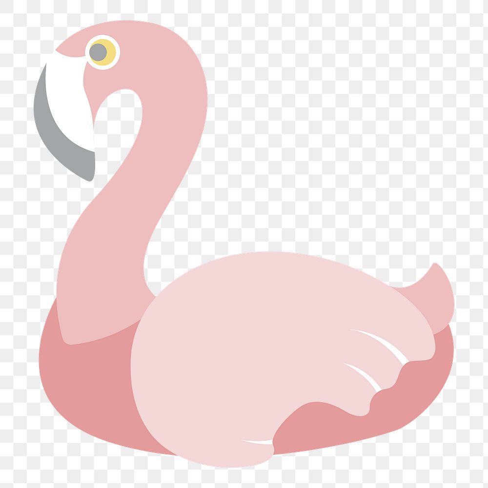  Png flamingo pool ballon illustration sticker, transparent background