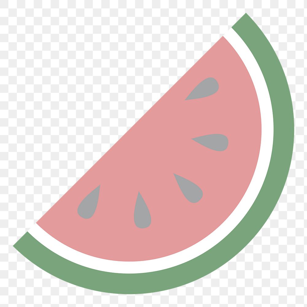  Png pastel watermelon illustration sticker, transparent background
