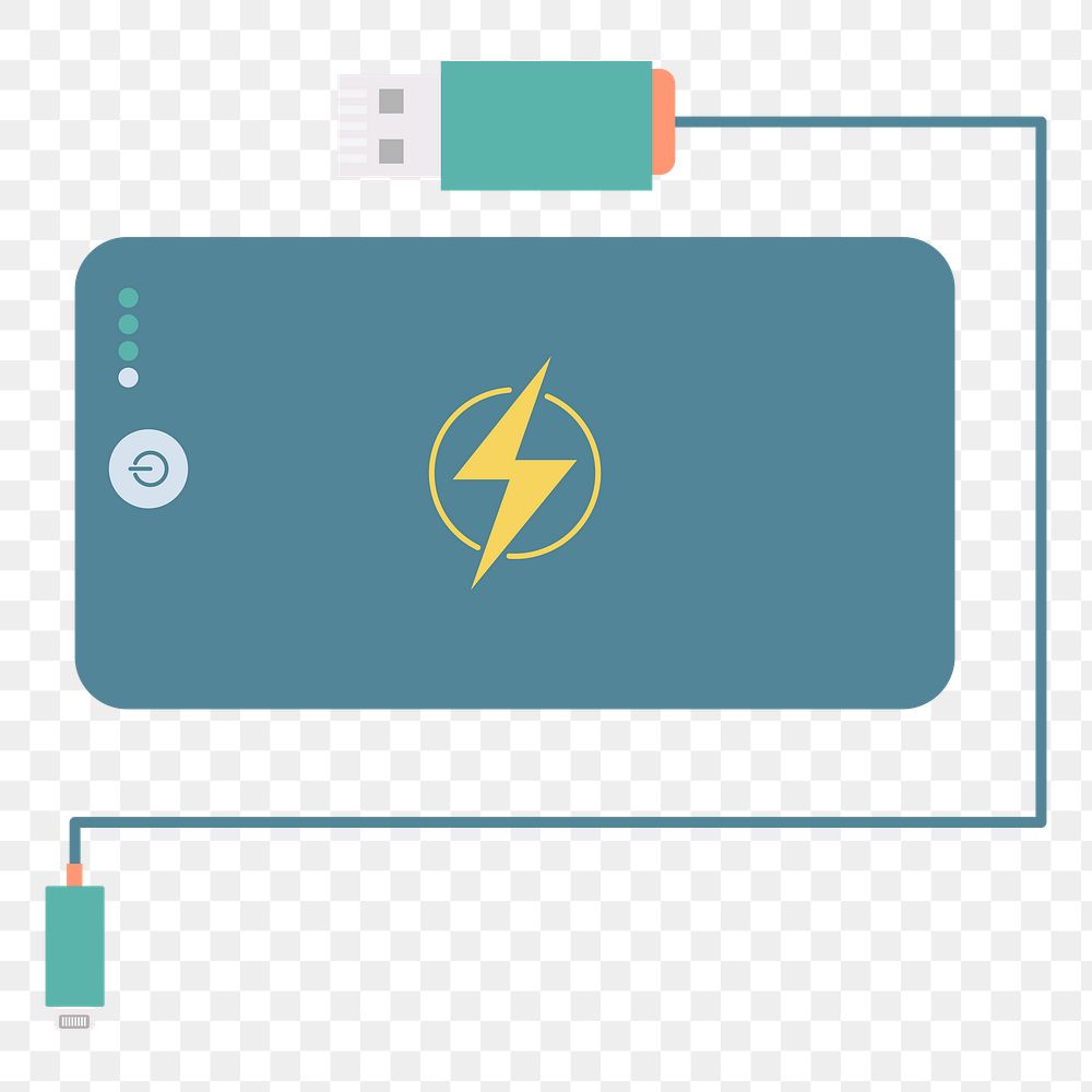 Png Charging icon on the mobile phone element, transparent background