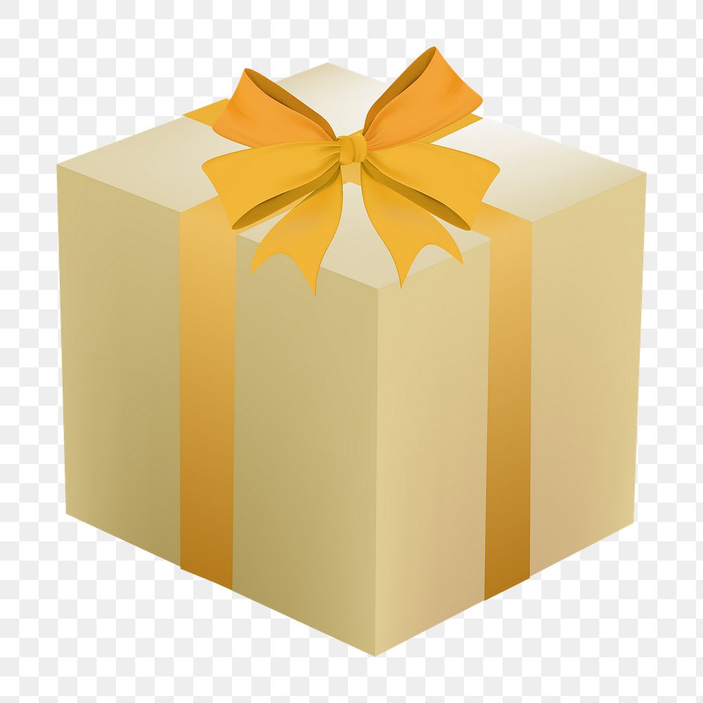 Gift box png, transparent background