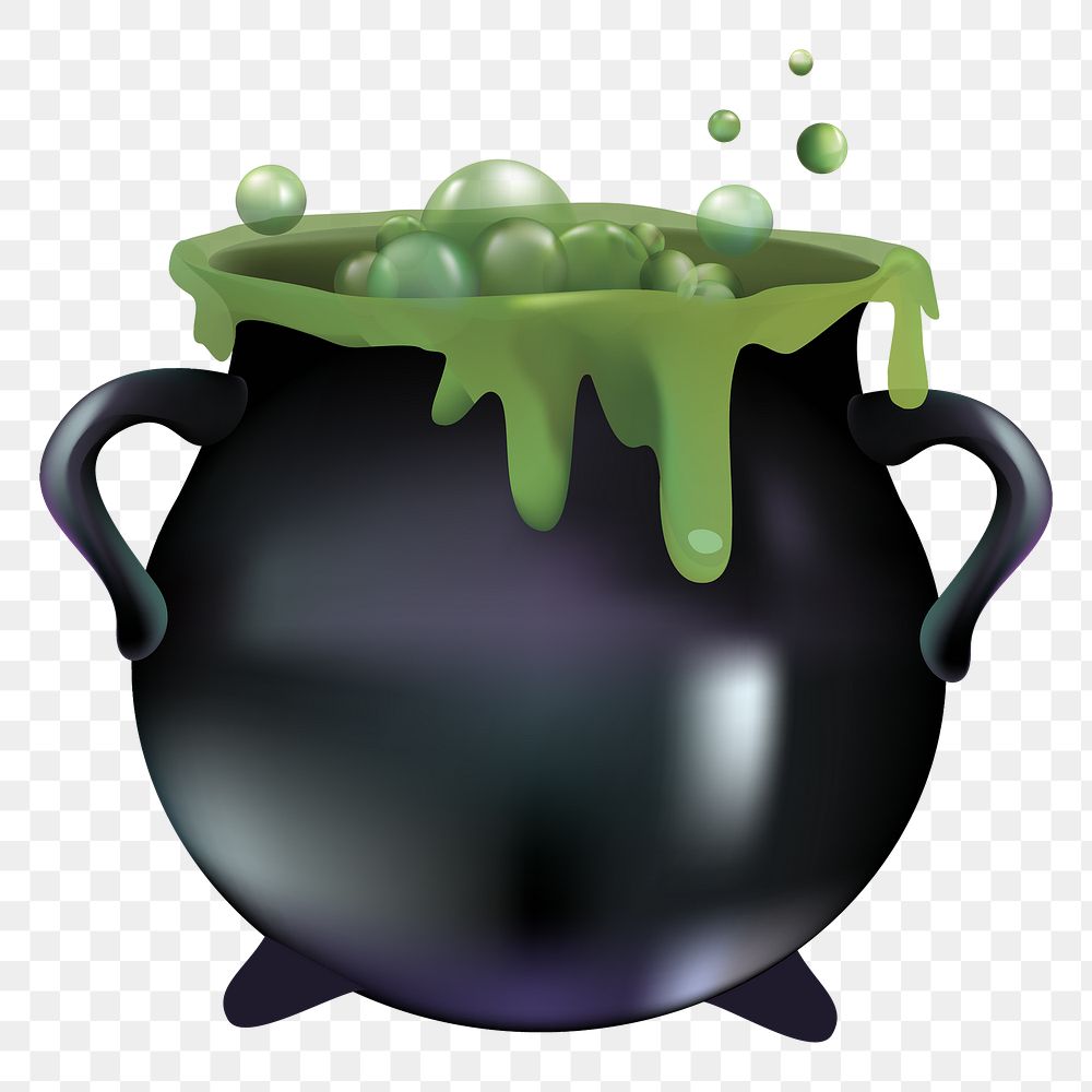 Potion cauldron png, transparent background