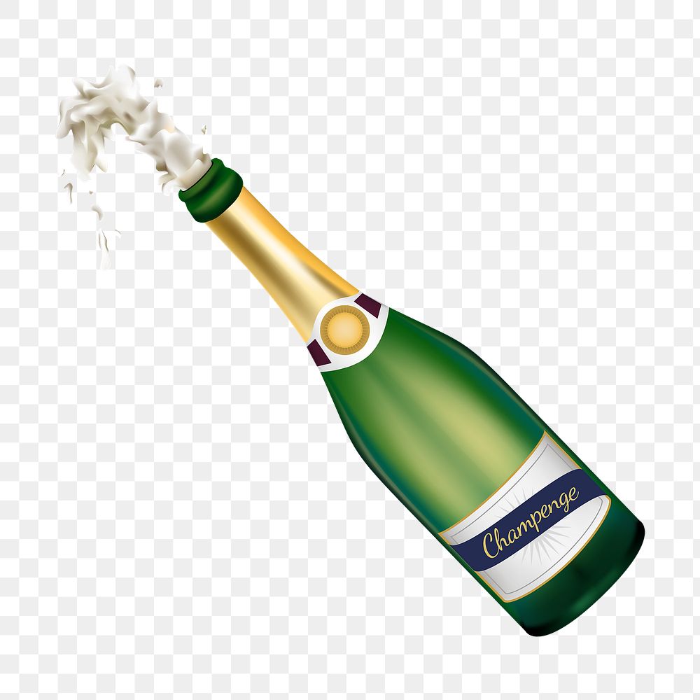 Champagne png, transparent background