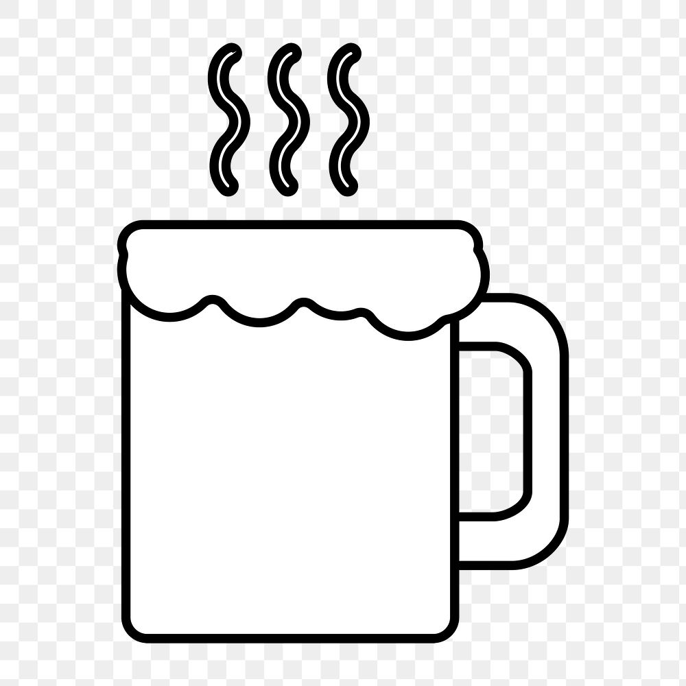 Png simple hot drink illustration, transparent background