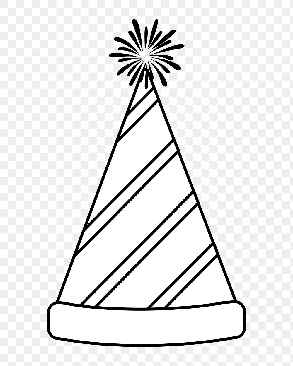 Png festive party hat illustration, transparent background