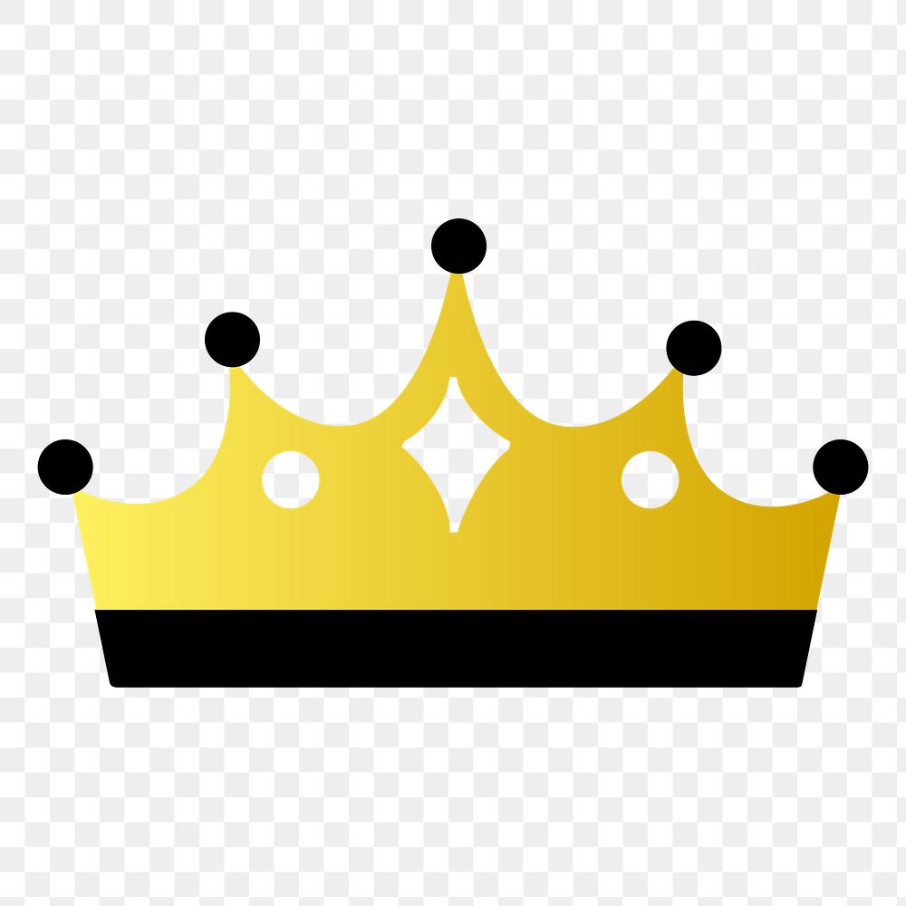 PNG crown icon illustration sticker, transparent background