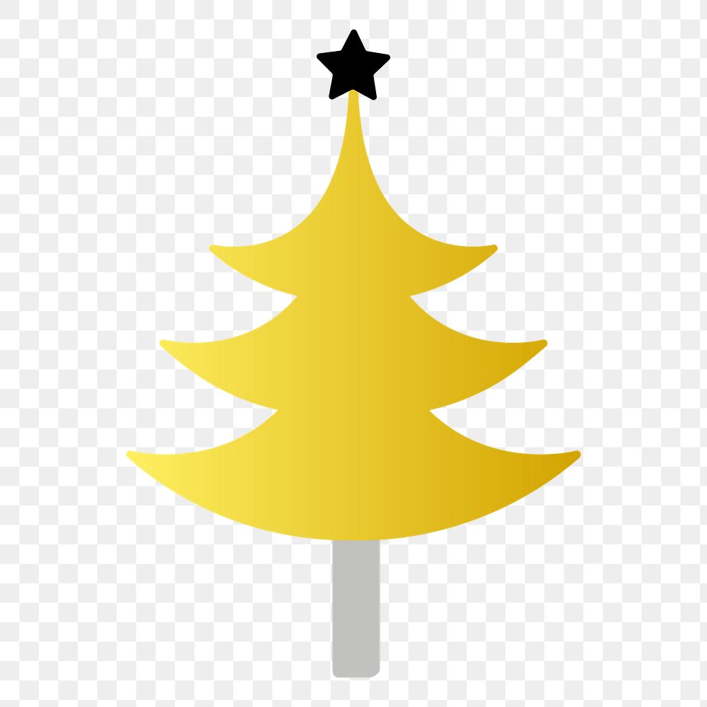 PNG Christmas tree icon illustration sticker, transparent background