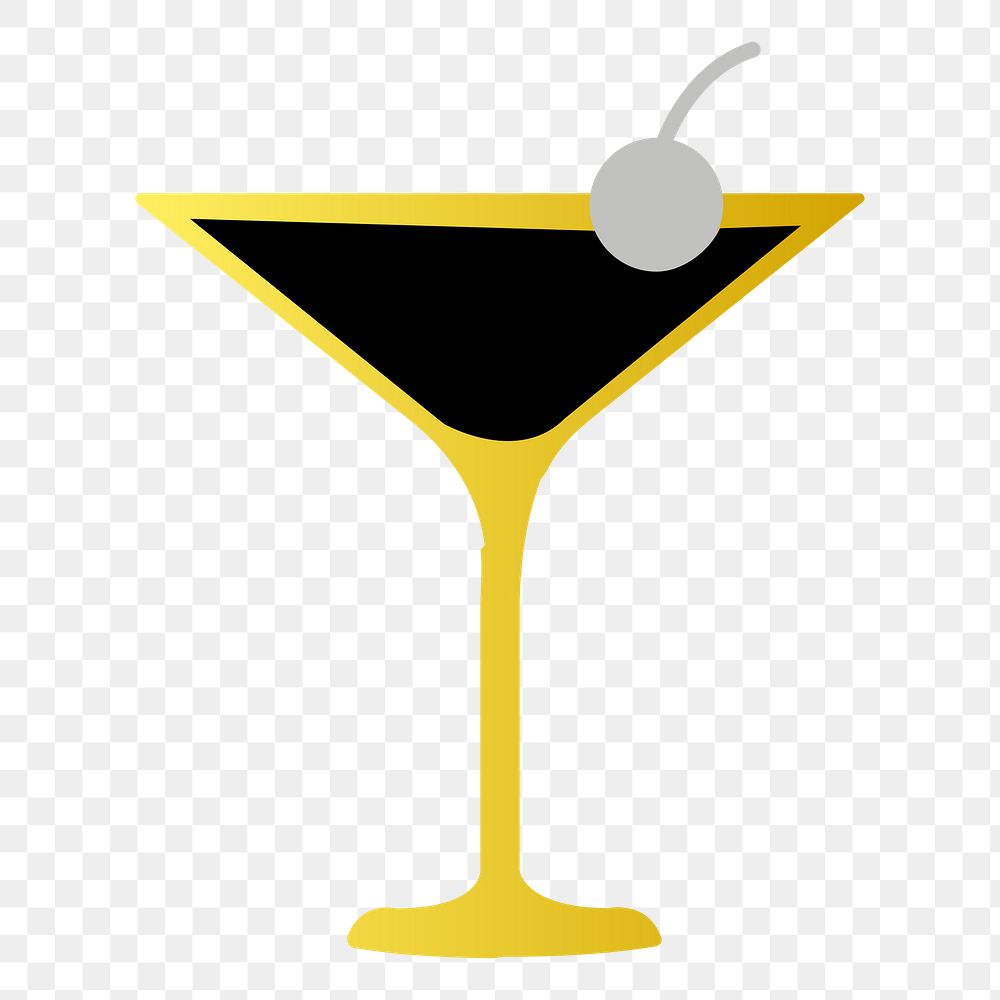 PNG cocktail icon illustration sticker, transparent background