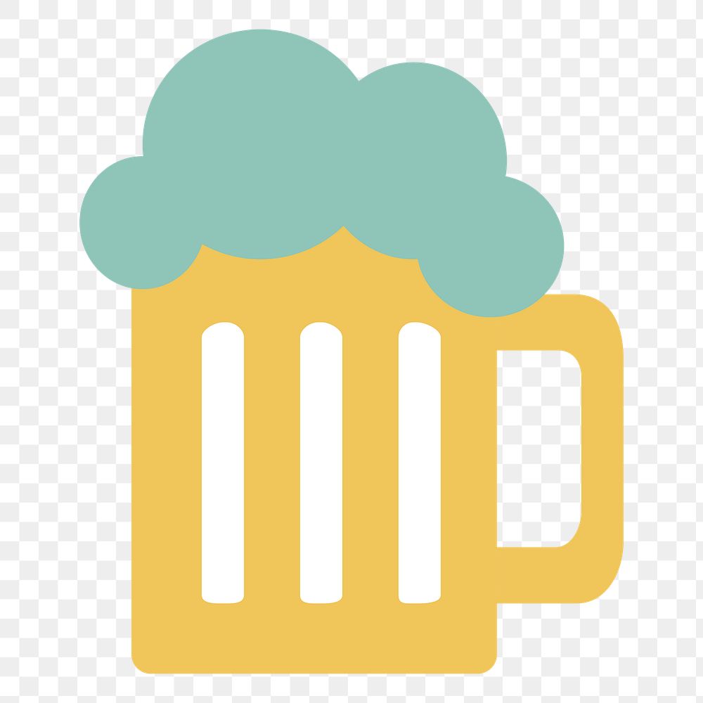 PNG beer icon illustration sticker, transparent background
