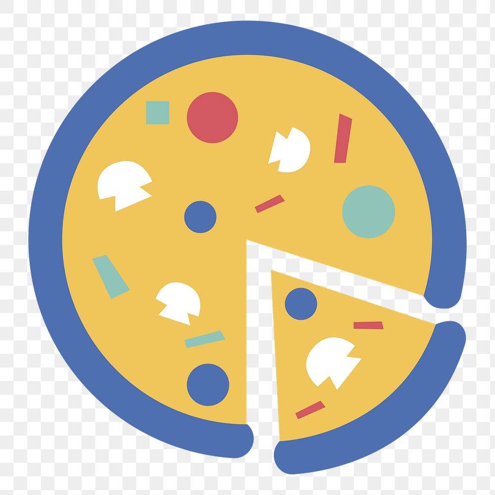 PNG pizza icon illustration sticker, transparent background