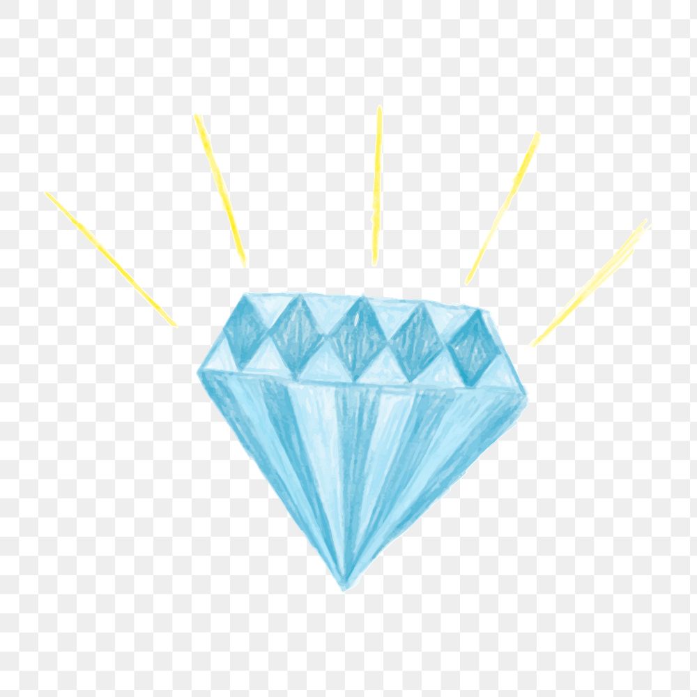 Png shiny diamond doodle  sticker, transparent background