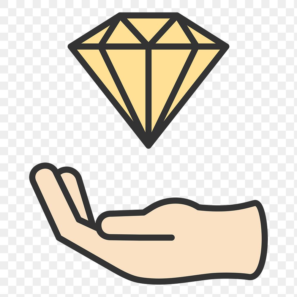 PNG diamond icon illustration sticker, transparent background