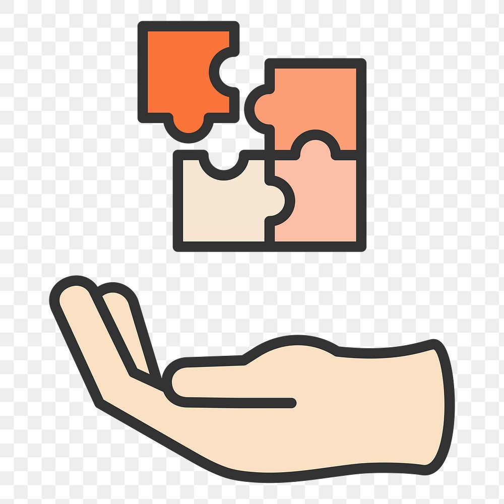 PNG jigsaw icon illustration sticker, transparent background