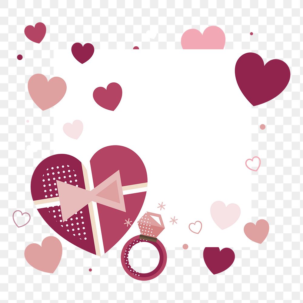Png Valentine's Day blank , transparent background
