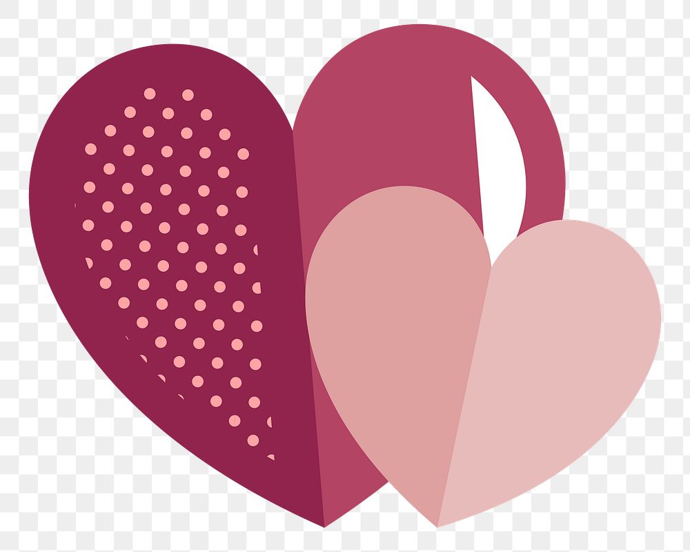 Png Valentine's Day heart icon, transparent background