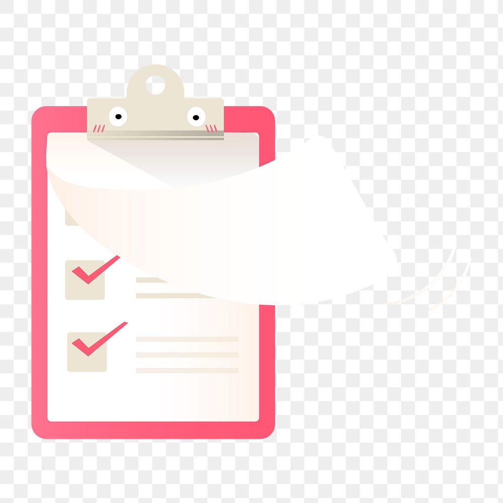 Png cute quality check icon, transparent background