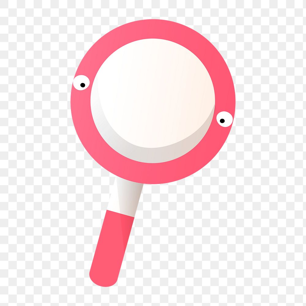 Png cute magnifying glass    icon, transparent background
