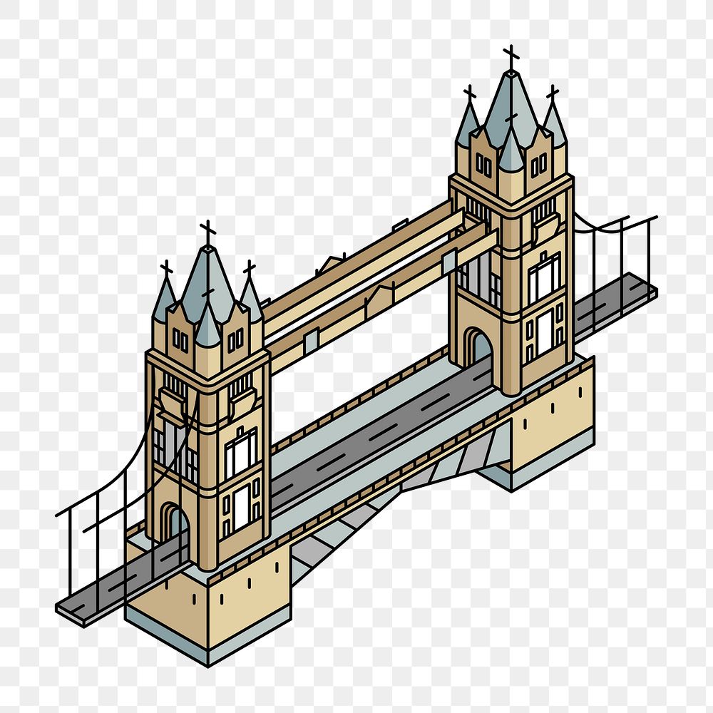 Png London Bridge architecture illustration, transparent background