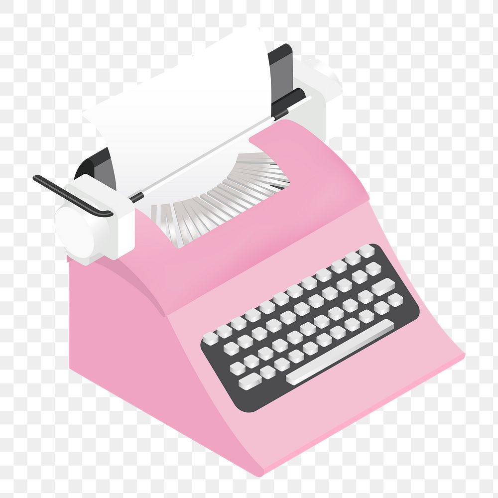 Typewriter png illustration, transparent background