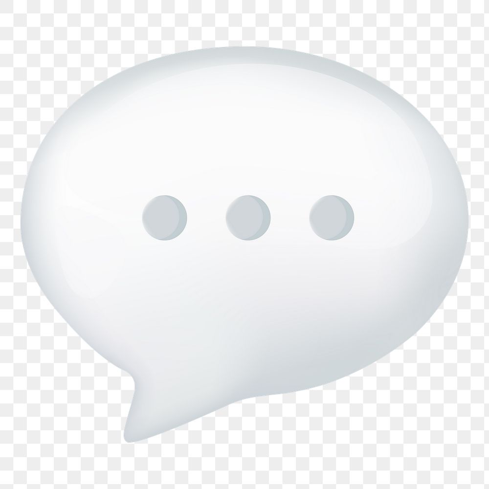 Speech bubble png illustration, transparent background