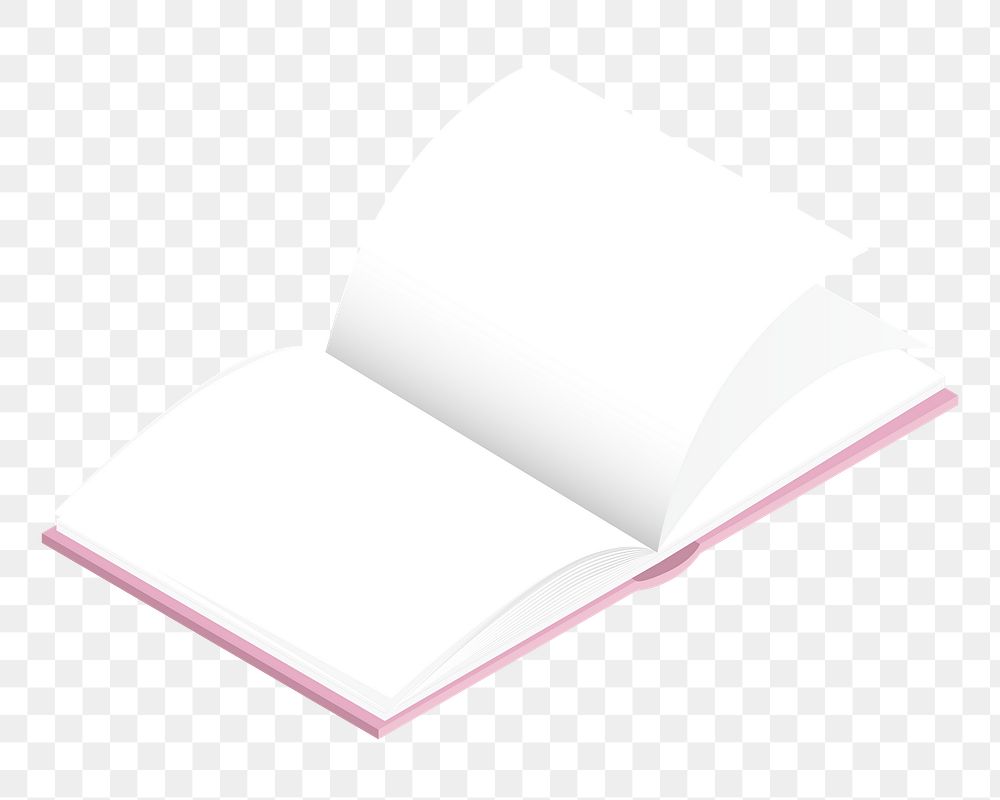 Opened notebook png illustration, transparent background