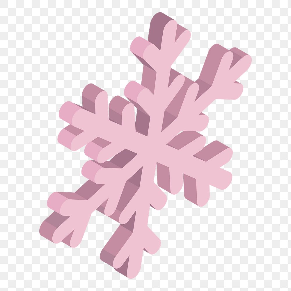 Snow flake png illustration, transparent background