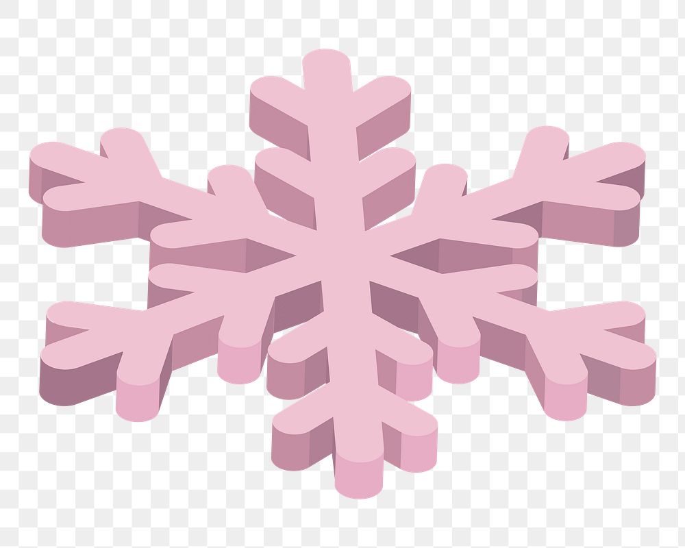 Snow flake png illustration, transparent background