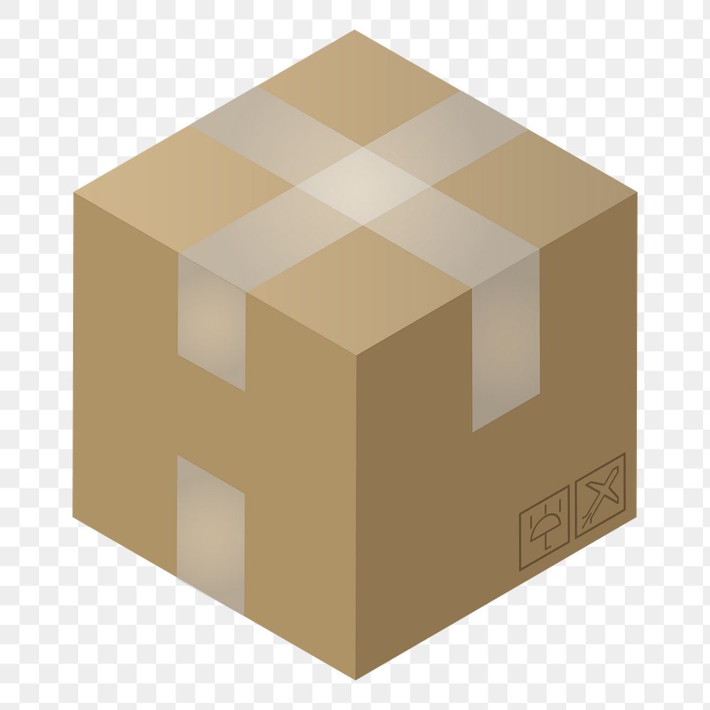 Box png illustration, transparent background